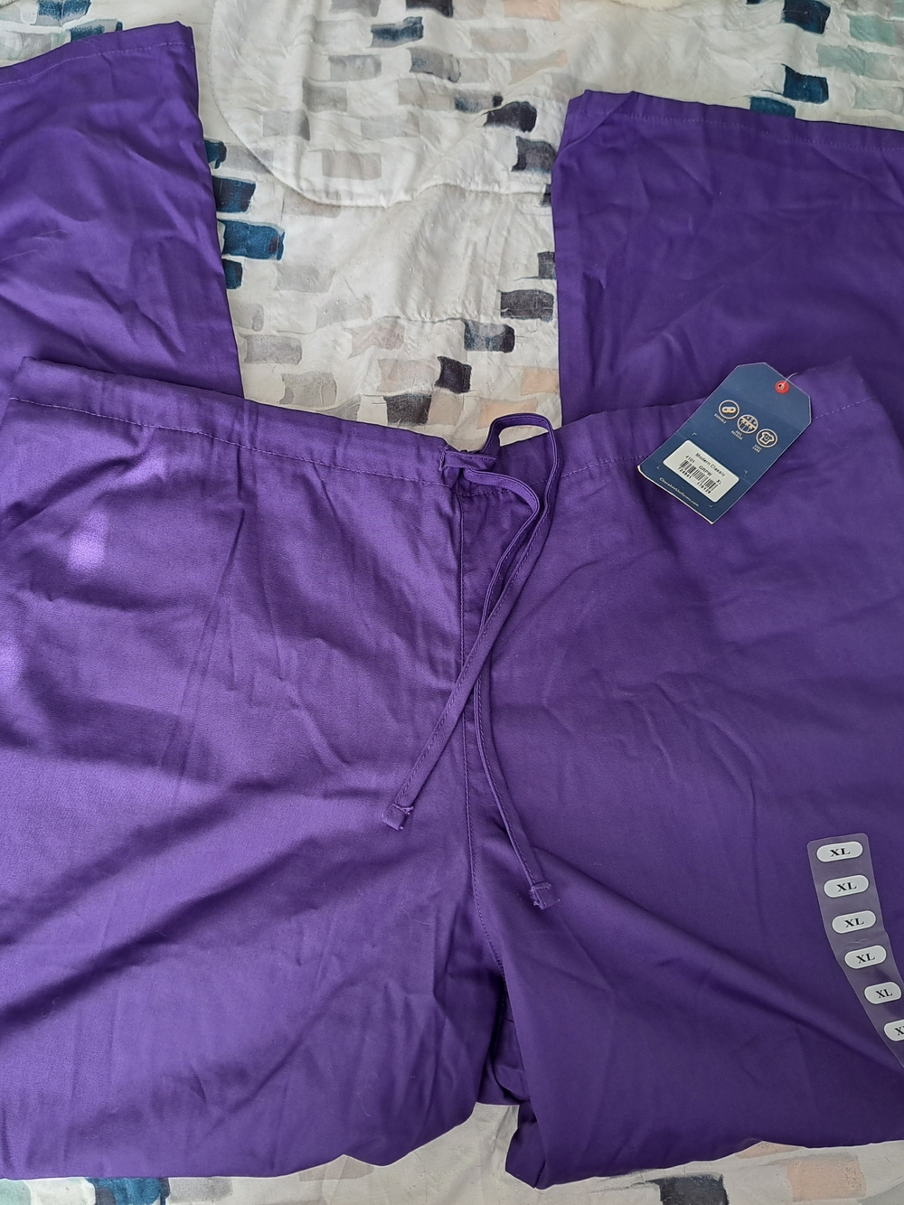 Cherokee Women's Purple Drawstring Scrub Pants